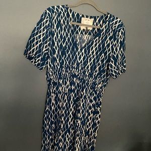 Fun blue and white dress from Anthropologie.